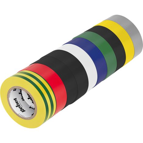 Isolierbandmischung, 10 Stück, PVC Rebel, 19 mm x 18 m