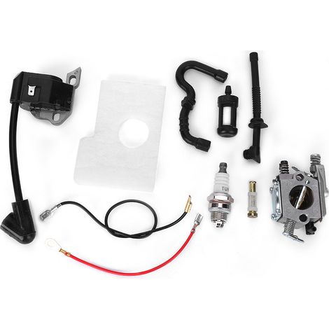 Kit allumage et filtre à air pour tronçonneuse STIHL 017 018 MS170 MS180, carburateur et bougie inclus (1/5)