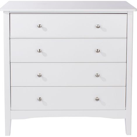 4 Drawer Chest - MDF - 83 x 43 x 85 cm - White (1/4)