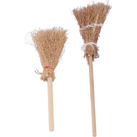 Set mit 20 Mini-Hexenbesen aus Bambus (14 cm und 10 cm) für Halloween, Bastelarbeiten, Cosplay und Schulfeste. (1/5)