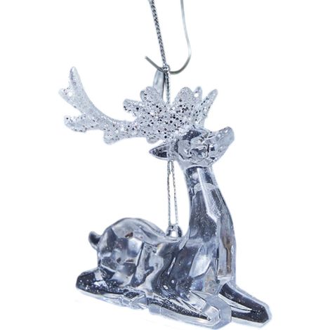 Decorazione per albero di Natale indistruttibile, ciondolo a forma di fiocco di neve - H