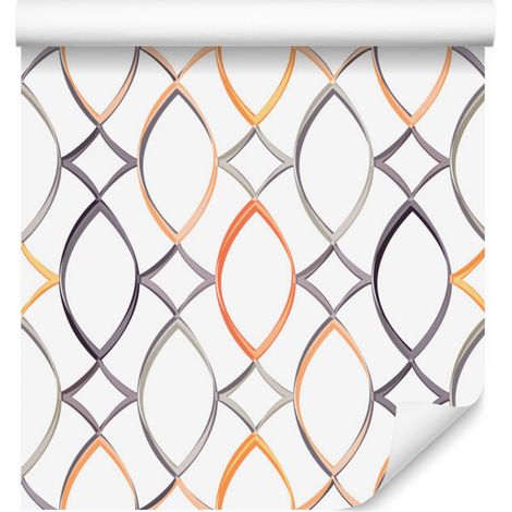 Papel pintado geométrico y estampado de colores para salón y dormitorio, 50x1000 cm. (1/5)