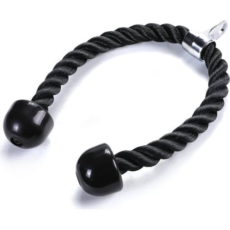 câble d entraînement pour triceps câble de musculation boucle en acier nylon longueur 90 cm noir 1 pièce (1/5)