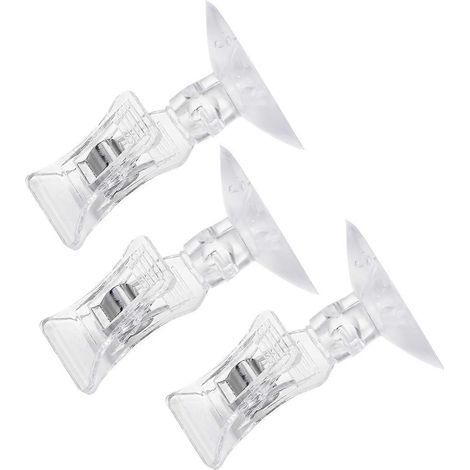 Set mit 3 Saugnapf-Futterspendern zur Fütterung von Fischen, Gemüse und Algen im Aquarium. Aquarienzubehör. (1/4)