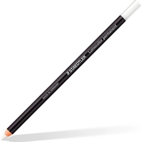 LAPIZ ESPECIAL LUMOCOLOR PERMANENT GLASOCHROM 108 20, BLANCO STAEDTLER 108 20-0