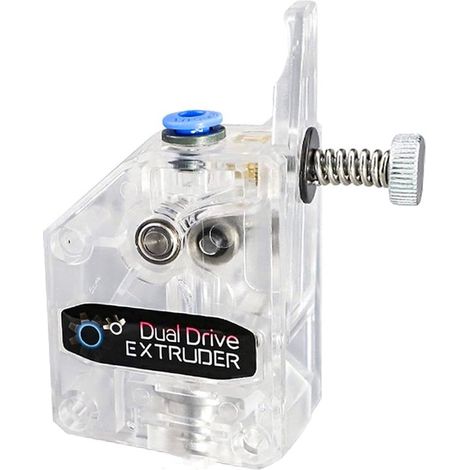 3D-Drucker-Ersatzteile – 3D-Druckerdüsen – Dual Drive Bowden-Extruder, universell für verschiedene 3D-Druckermodelle und DIY-Projekte (transparent)