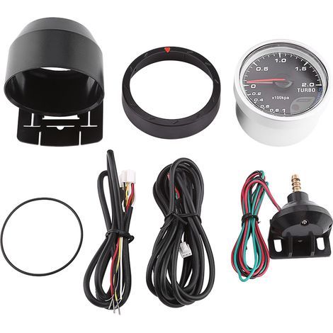 Zoternen Kit de jauge de suralimentation, jauge, avec dessus en verre en acier inoxydable portable pour voitures de course automobiles (1/5)