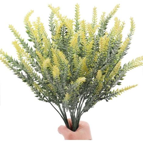 Lot de 4 fleurs de lavande artificielles floquées à l'aspect réaliste (1/5)