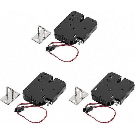 Elektromagnetisches Türschloss (12 V, 2 A, 150 kg/330 lb), Stromausfallsicherung, zuverlässige Zutrittskontrolle, 3er-Pack, hohe Haltekraft (1/5)