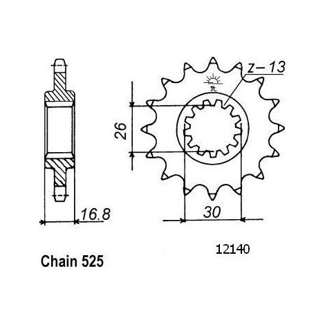 Pignon de sortie de boite Esjot pour Moto Honda 600 Cb F Hornet