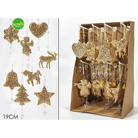 Pendaglio Natalizio General Trade Oro Modelli Assortiti