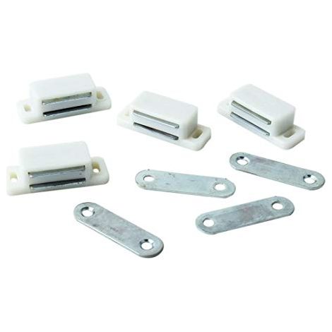 Chiusure magnetiche da applicare - forza 4 kg. - bianco - 10 pz.