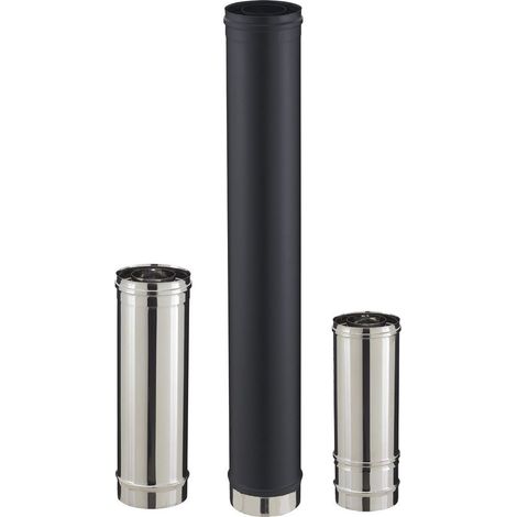 Poujoulat – Élément dualis p.g.i. réglable 39 à 64 cm – Accessoire pour fumisterie – Non peint – Pour installations en milieu confiné