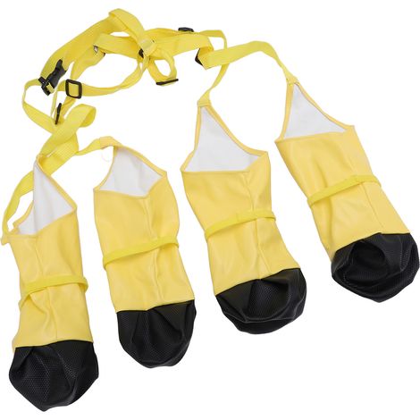 Bottes à bretelles pour chien, imperméables, résistantes à l'abrasion et antidérapantes, pour animaux de compagnie, taille L (1/5)