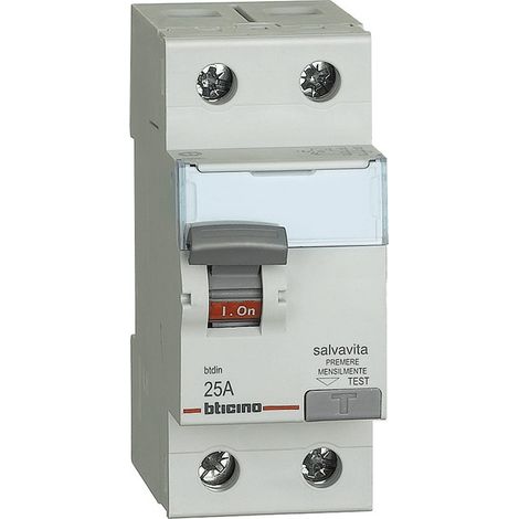BTicino G725AC25 Disjoncteur différentiel 2P AC Type In= 25A