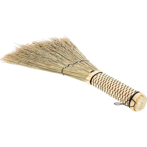 Petit balai à paille de 26 cm pour tapis et canapé - Petit balai pour poussière et miettes - Convient pour la maison et les espaces de travail (1/5)