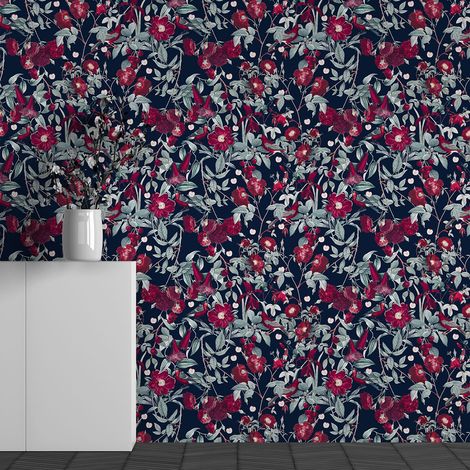 Papier peint panoramique - Motif Fleurs - 130 cm x 81 cm (1/3)