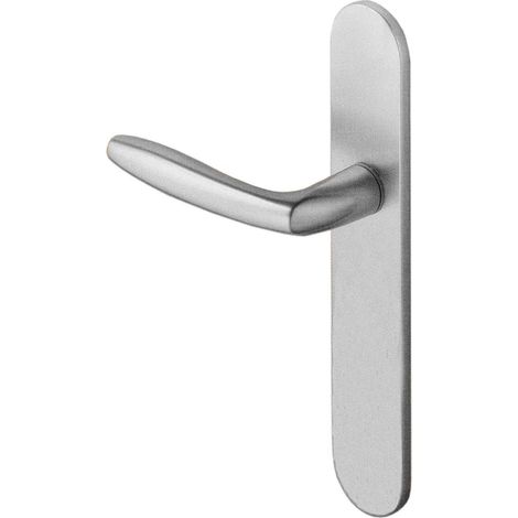 Ensemble Orca Argent Plaque Arrondie, Bec De Cane, Entraxe 195mm - Assa Abloy (1/8)