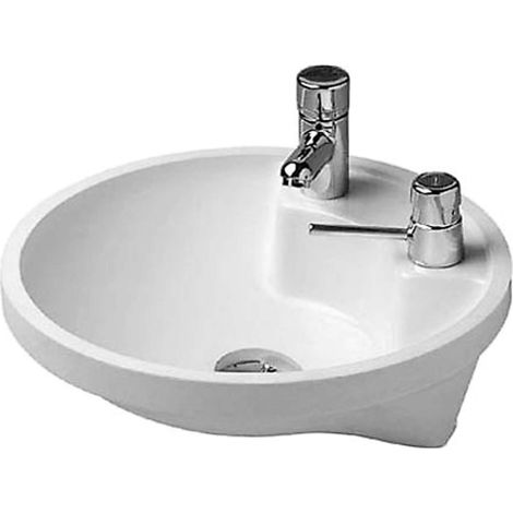 Duravit 0462400000 ARCHITEC lavabo da incasso Ø 40 cm monoforo, con foro diaframmato per dispenser portasapone a destra, per incasso sottopiano, senza troppopieno, con bordo per rubinetteria, colore bianco | Prezzi e offerte su Tavolla.com (1/3)