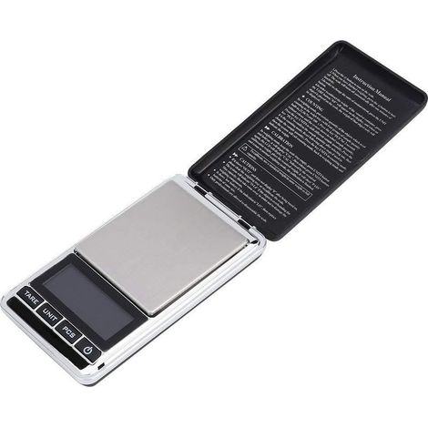 Mini outil de mesure de pesage électronique numérique LCD, balance alimentaire pour la cuisson à domicile, argent, petit matériau ABS Portable (200g/0.01g) (1/5)