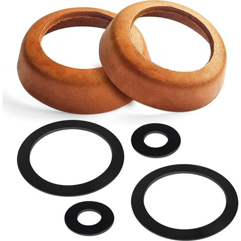 2 Stück Ledermanschette für Schwengelpumpe Typ 75, Dichtungen Schwengelpumpe Ersatzteile, Kolbenmanschette für Gartenpumpe Handpumpe Brunnenpumpe (Braun) (1/5)
