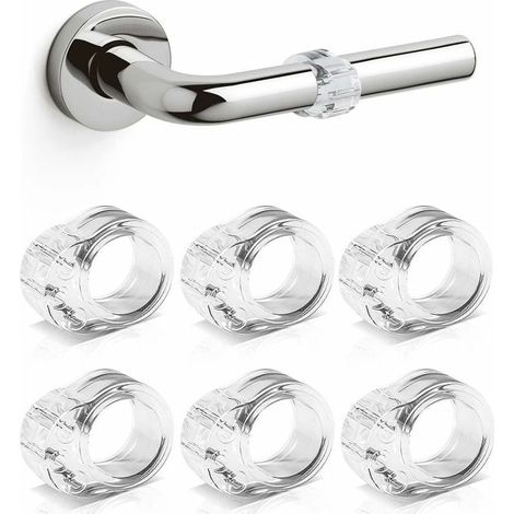 Bardusch-6 Pièces Protection Poignee Porte, Butées de Porte, Protège Poignée Porte Très Élastique, Protection des Murs et des Meubles, 18 mm (1/5)