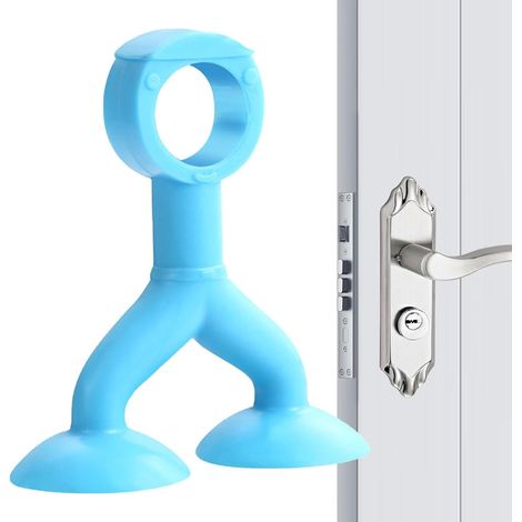 Butée de poignée de porte anti-collision - Protection murale pour poignée de porte, ventouse anti-collision silencieuse (1/5)