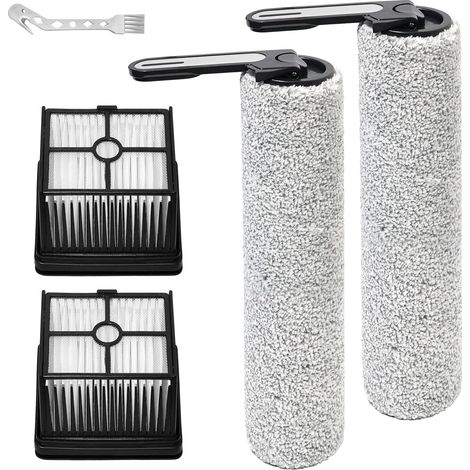 Brosse rotative + filtres Pièces de rechange pour Redkey W15, pour Vozascly W15 accessoires aspirateur eau et poussière, 2 Brosses à rouleau + 2 filtres Hepa + 1 Brosse de nettoyage (1/5)