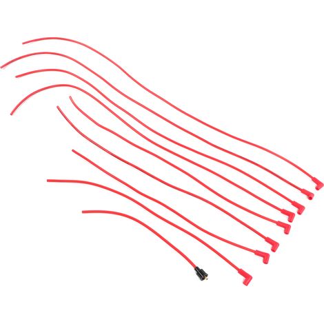 Kit de fils de bougie 8mm rouge universel 4041R avec pack d'accessoires, performances stables pour moteur (1/5)