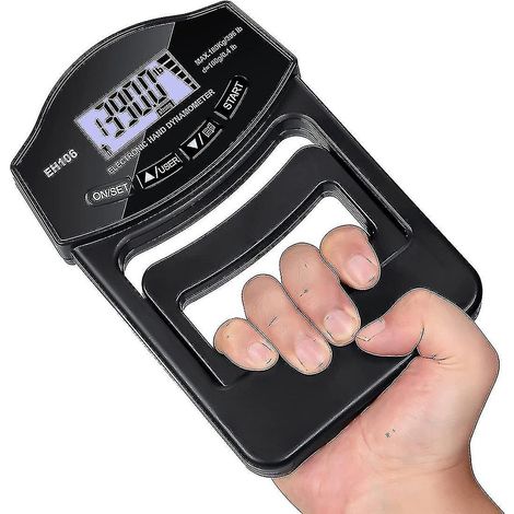 Testeur de force de préhension, dynamomètre manuel numérique 396 lbs/180 kg, écran LCD, connexion USB (1/5)