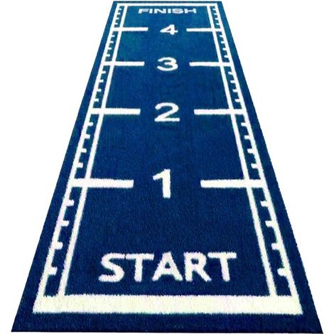 Sprinttrack Kunstgras - 5x1 m - Blau - Fitnessmatte fürs Home Gym