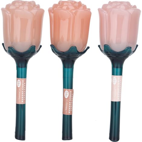 Lot de 3 pinceaux contour visage maquillage waterproof, fond de teint couvrant anticernes cosmétique (1/5)