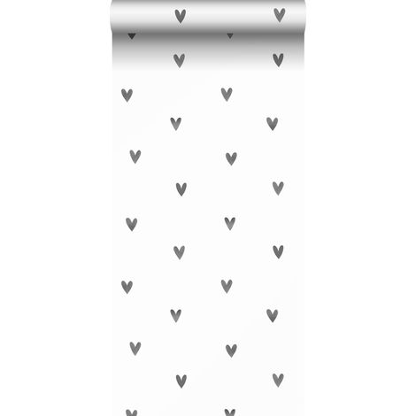 papier peint coeurs noir et blanc - Sanders & Sanders (1/4)