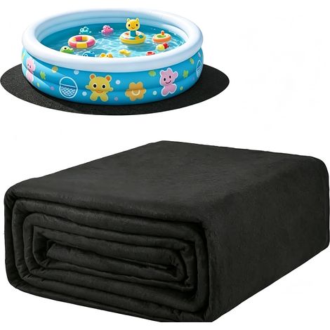 Tapis de Sol Piscine Ronde Pliable Tapis Piscine Housse Protection Sol Piscine Tapis Piscine Hors Sol Résistant UV Indéchirable 5 m (1/5)