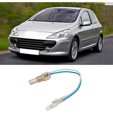 Universeller M10-Gewindesensor für Kfz- und Öltemperaturanzeigen mit weißen und blauen Kabeln. (1/5)