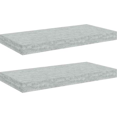 Maison Exclusive - Schweberegale 2 Stk. Betongrau 50x23,5x3,8 cm (1/5)