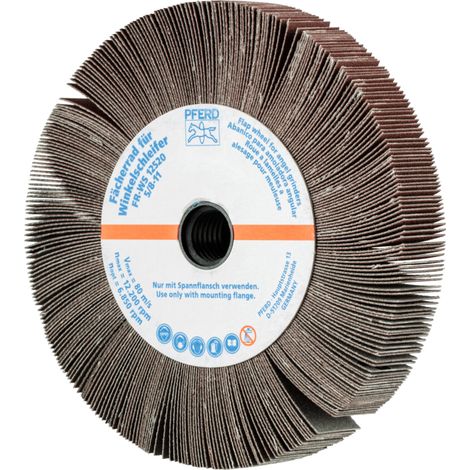 PFERD TOOLS Lamellenschleifrad für Winkelschleifer FR WS Ø 125x20mm 5/8-11 A240 universelle Anwendung 2 Stk