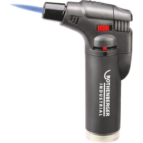 Rothenberger – Chalumeau soudeur rechargeable flamme tempête – Flamme réglable – Pour gaz butane et propane – Léger et compact
