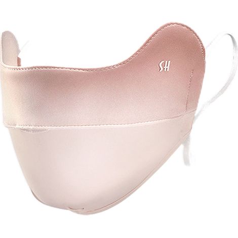Mascarilla facial lavable y reutilizable con protección UV, mascarilla transpirable para hacer ejercicio, protección solar, mascarilla facial con degradado de color rosa. (1/5)
