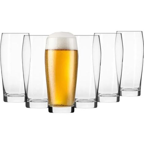 Krosno Verre à Bière - Lot de 6 Verres - 500 ml - Collection Chill - Bière Cadeau - Lavable au Lave-Vaisselle (1/5)