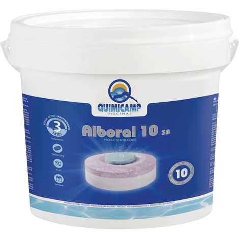 Alboral 10 SB galets 250 grs. 10 kgs. – Chlore multifonctions triple phase (Quimicamp)