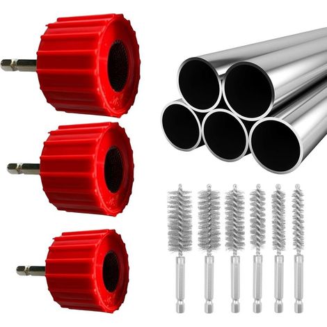 Épurateur de Tubes en Cuivre Métallique - Brosse Industrielle Pour Tubes Nettoyeur Professionnel Tuyauterie Pour Plomberie Soudure Électricité Atelier Garage Ménage Débavurage (1/5)