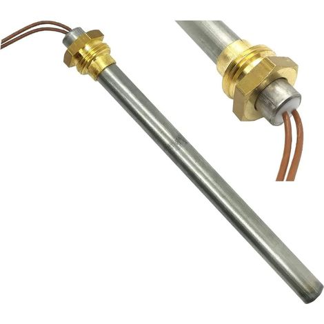 Ricambi Pellet Candeletta Resistenza Accensione per Stufa a Pellet Raccordo Filettato 3/8" GAS Diametro 9,9mm 280W Lunghezza Totale 150mm