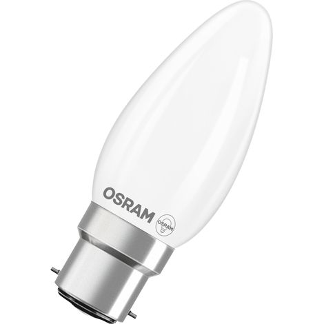 OSRAM Lampe LED  forme étoile bougie B25 filament, 2700 K blanc chaud, 1,8 W, B22d, dépolie, 250 lm, 15 000 h, pour lampes de table, luminaires décoratifs