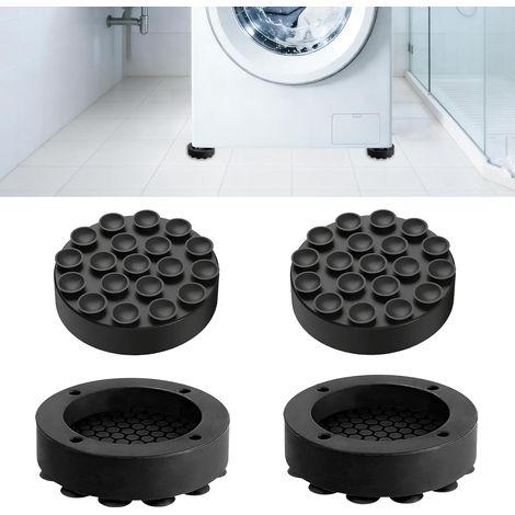 Lot de 4 Patins Anti-Vibration pour Machine à Laver, Pied Anti Vibration Machine a Laver, Tapis Anti-Dérapant Universel, Amortisseur en Silicone pour Lave-Linge, Sèche-Linge, Frigo (1/5)