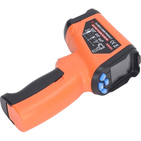 Thermomètre infrarouge numérique industriel haute précision, pistolet thermomètre laser infrarouge numérique pour la mesure de la température de l'huile et de l'eau (1/5)