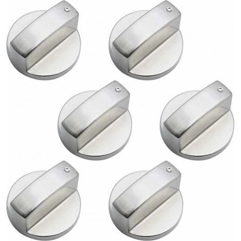 BUNTHAUS 6 Pièces Boutons de Commande Universels en Métal Bouton Cuisinière à Gaz 6mm boutons de contrôle universels bouton de poêle pour cuisinière à gaz cuisinière four plaque de cuisson (1/5)