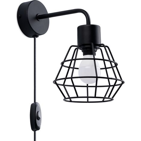 Lampada da parete Ironwood 1 E27 nera lumilo 11.239.64 (1/5)