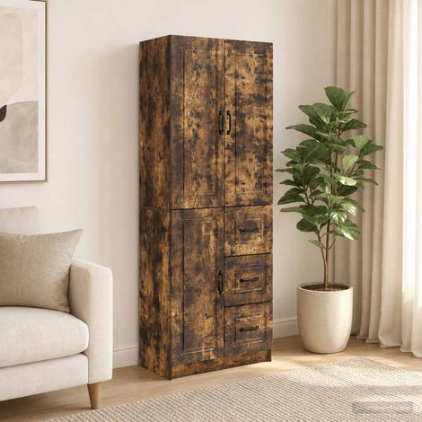 vidaXL Schrankset 2 pcs Geräucherte Eiche Holzwerkstoff (1/5)
