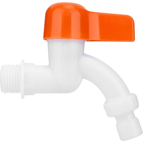 Robinet En Plastique - Filetage Mâle G1/2 Pouces - Pour Machine À Laver Et Jardin - 1 Pièce (1/5)